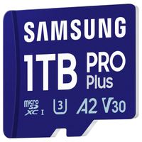 Samsung PRO Plus microSD 2023 - 1TB - Inclus un adaptateur SD - UHS-I/U3/Full HD/4K UHD