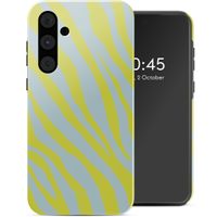 Selencia Coque arrière Vivid Tough Samsung Galaxy A55 - Zebra Winter Sky Titanium Yellow