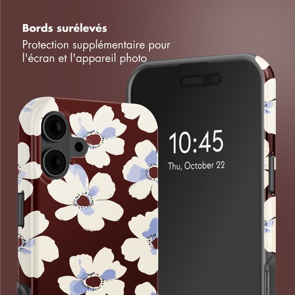 Selencia Coque arrière Vivid avec MagSafe Apple iPhone 16 - Choco Flower Pop