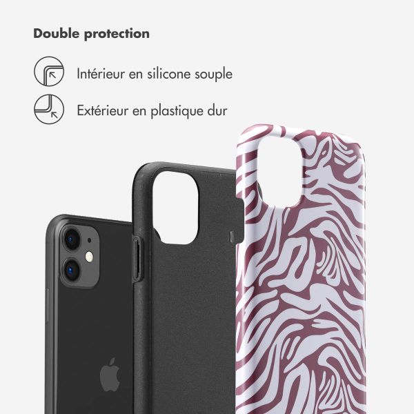 Selencia Coque arrière Vivid Apple iPhone 11 - Trippy Swirl Dark Rose