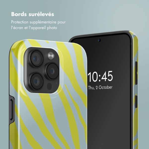 Selencia Coque arrière Vivid avec MagSafe Apple iPhone 15 Pro - Zebra Winter Sky Titanium Yellow
