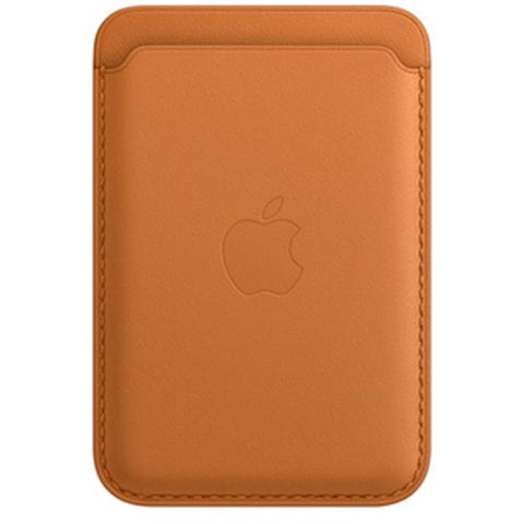 Apple Leather Wallet MagSafe (Apple Wallet 2nd generation) - Avec la fonctionnalité AirTag intégrée - Golden Brown