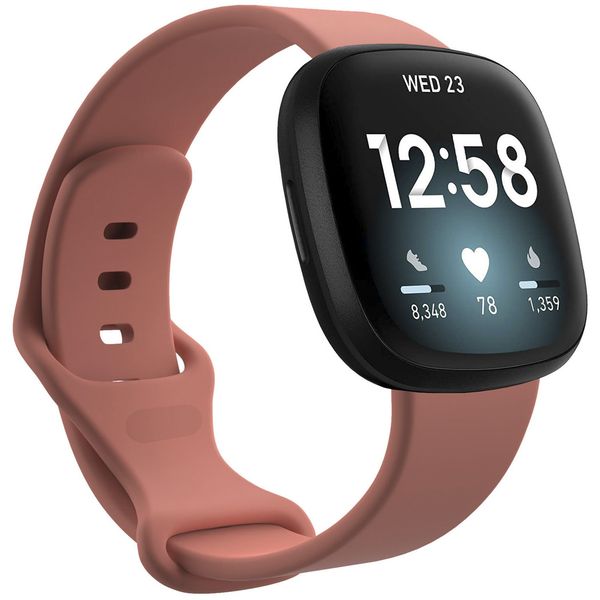 imoshion Bracelet silicone le Fitbit Versa 4 / 3 / Sense (2) - Orange