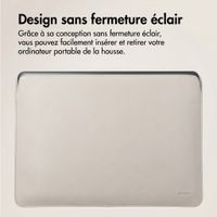 Accezz Leather Pochette ordinateur le Apple MacBook 13 pouces - Beige