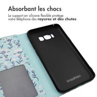 imoshion Étui de télephone portefeuille Design Samsung Galaxy S8 - Blue Flowers