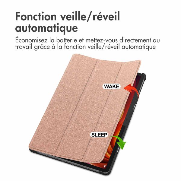 imoshion Coque tablette Trifold Lenovo Tab K11 Plus - Rose Gold