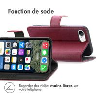 imoshion Étui de téléphone portefeuille Luxe iPhone SE 4 - Bordeaux