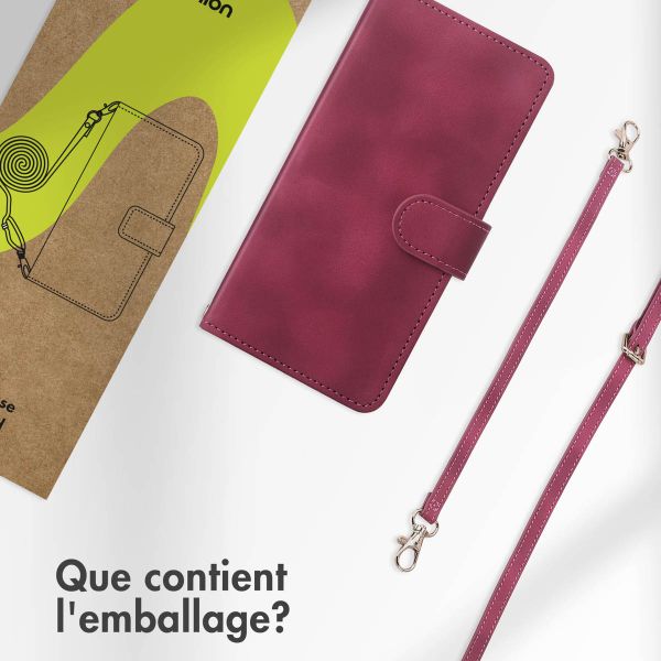 imoshion Etui de télephone portefeuille avec cordon Apple iPhone 15 - Rouge