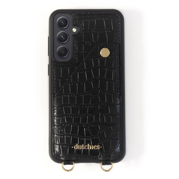 Dutchies Coque avec porte-cartes Samsung Galaxy A54 - Cordon de téléphone non inclus - Crocodile Chic