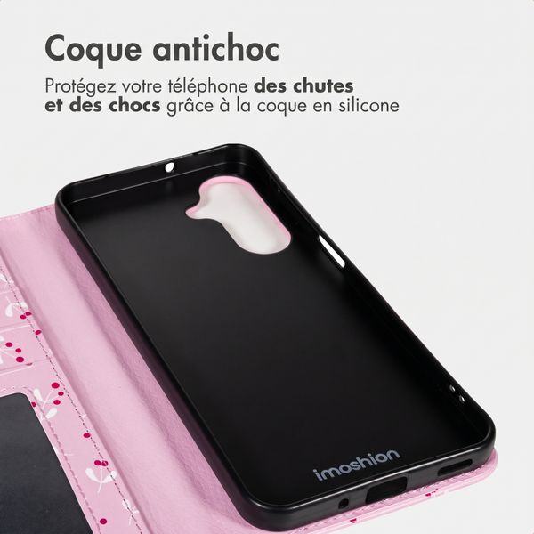 imoshion Étui de télephone portefeuille Design Samsung Galaxy A55 - Blush Berries