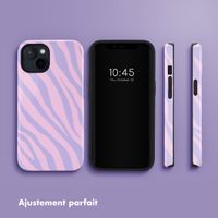 Selencia Coque arrière Vivid Tough avec MagSafe iPhone 14 - Zebra Light Pink Lilac