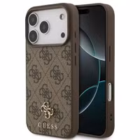 Guess Coque 4G Metal Logo MagSafe Apple iPhone 17 Pro - Marron
