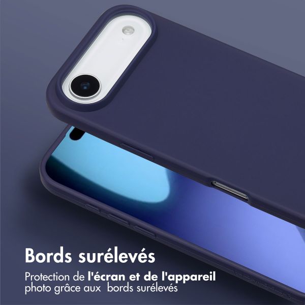 Selencia Coque silicone avec cordon amovible Apple iPhone Air - Bleu foncé