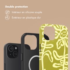 Selencia Coque arrière Vivid avec MagSafe Apple iPhone 15 - Chalky Bloom