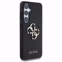 Guess Coque 4G Metal Logo Saffiano Samsung Galaxy S25 - Noir