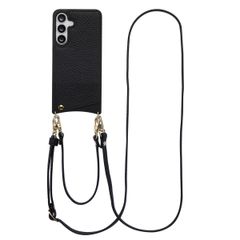 Selencia Coque de télephone Nova avec cordon et porte-cartes Samsung Galaxy S25 FE - Noir