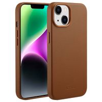Accezz Coque arrière en cuir avec MagSafe Apple iPhone 14 - Sienna Brown