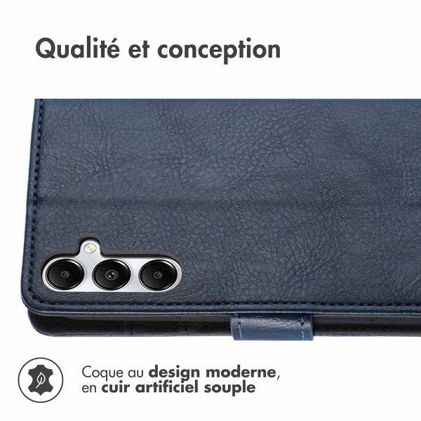 imoshion Étui de téléphone portefeuille Luxe Samsung Galaxy S25 - Bleu foncé