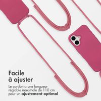 imoshion Coque arrière Color avec cordon amovible et MagSafe Apple iPhone 17 - Raspberry