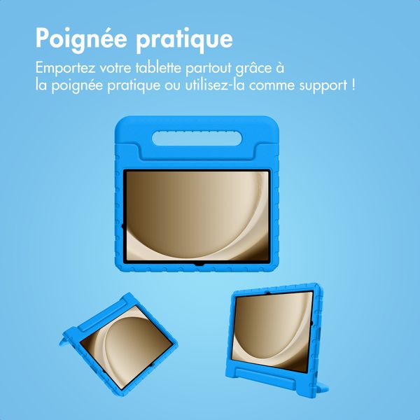 imoshion Coque kidsproof avec poignée Samsung Galaxy Tab A11 Plus / A9 Plus - Bleu