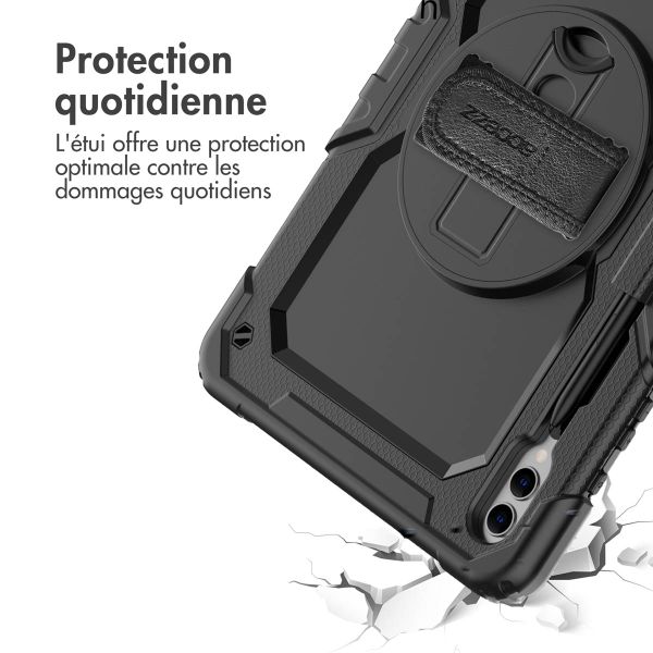 Accezz Coque arrière robuste avec bandoulière Samsung Galaxy S9 Plus 12.4 pouces - Noir