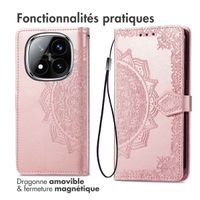 imoshion Etui de téléphone portefeuille Xiaomi Redmi Note 14 Pro 5G - Rose Dorée