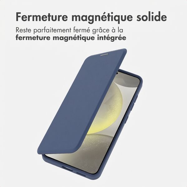 imoshion Bookcase transparente avec MagSafe Samsung Galaxy S25 / S24 - Bleu