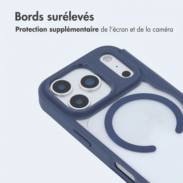 imoshion Bookcase transparente avec MagSafe Apple iPhone 17 Pro - Bleu