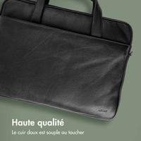 Accezz Leather Sac ordinateur 16 pouces - Noir