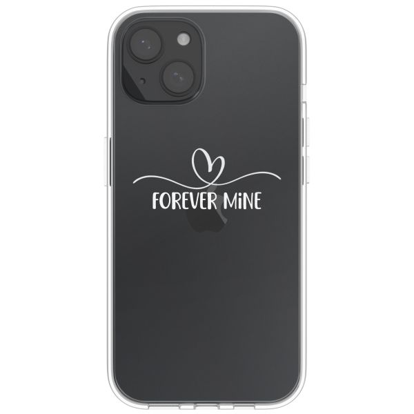 Coque personnalisée avec un cœur élégant iPhone 15 - Transparent