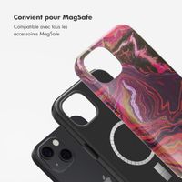 Selencia Coque arrière Vivid avec MagSafe Apple iPhone 13 - Marble Purple