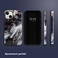 Selencia Coque arrière Vivid Tough iPhone 14 - Chic Marble Black