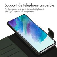 Accezz Étui de téléphone portefeuille en cuir de qualité supérieure 2 en 1 Samsung Galaxy S21 FE - Vert