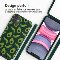imoshion Coque design en silicone avec cordon Apple iPhone 11 - Avocado Green
