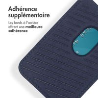 Accezz Porte-cartes en cuir - Compatible avec MagSafe et Qi2 - Nightfall Blue
