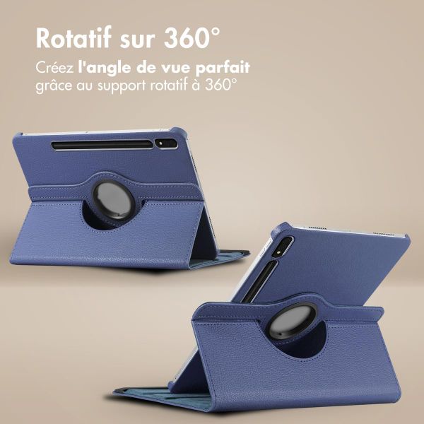 imoshion Coque tablette rotatif à 360° Samsung Galaxy Tab S6 - Bleu foncé