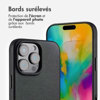 Accezz Coque arrière en cuir avec MagSafe Apple iPhone 16 Pro Max - Onyx Black