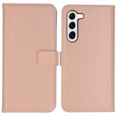 Selencia Étui portefeuille en cuir véritable Samsung Galaxy S23 - Rose
