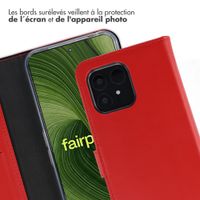 Selencia Étui portefeuille en cuir véritable Fairphone 6 - Rouge