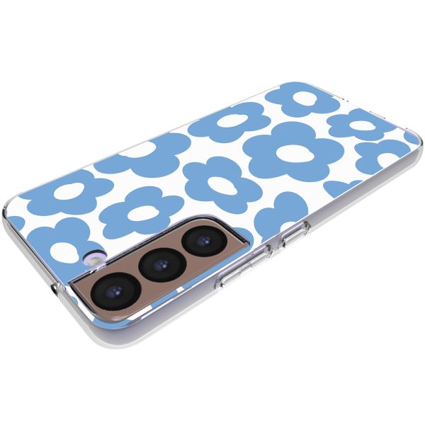 imoshion Coque Design Samsung Galaxy S22 - Retro Blue Flowers