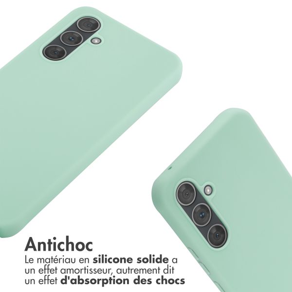 imoshion Coque en silicone avec cordon Samsung Galaxy A54 (5G) - Vert menthe