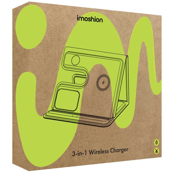 imoshion 3-en-1 Chargeur sans fil pliable Apple - iPhone / AirPods / Apple Watch - Gris