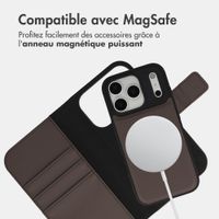 imoshion Étui portefeuille luxe 2-en-1 amovible Apple iPhone 17 Pro - Marron