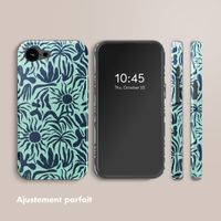 Selencia Coque arrière Vivid avec MagSafe Apple iPhone 16e - Tropical Vibes Light Blue