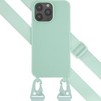 Selencia Coque silicone avec cordon amovible Apple iPhone 14 Pro Max - Turquoise