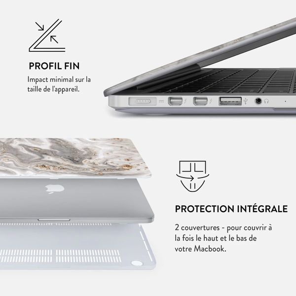 Burga Coque Rigide MacBook Air 13 pouces (2022) / Air 13 pouces (2024) M3 chip - A2681 / A3113 - Snowstorm