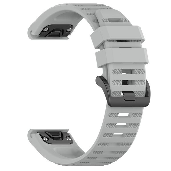 imoshion Bracelet QuickFit® Sport en silicone - Connexion Garmin Watch 22 mm - Gris