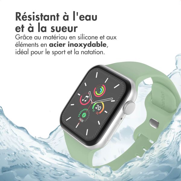 imoshion Bracelet en silicone⁺ Apple Watch Series 1 á 10 / SE / Ultra (2) (44/45/46/49 mm) - Pistache - Taille M/L