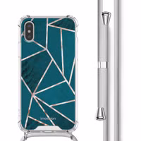 imoshion Coque Design avec cordon Apple iPhone Xs / X - Petrol Green Graphic