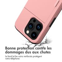 imoshion Coque arrière avec porte-cartes iPhone 15 Pro - Rose Dorée